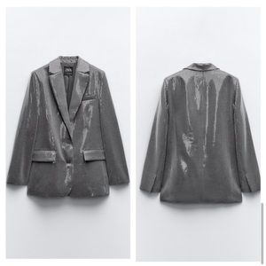 Zara sequin blazer - bloggers favorite!